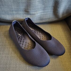 Frank Mully Navy Blue Women's Round Toe Ballet Flats